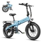 Jasion EBS Electric Bike for Adults, 1000W Peak Motor up to 25MPH Top Speed Ebike, Aluminum 20'' Fat Tire Electric Bike Built-in 48V Removable Battery with 55 Max Miles, Folding Ebikes for Adults