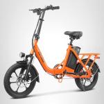 Gotrax NEPHELE 16" Folding Electric Bike, Max Range 28Miles(Pedal-assist) &15.5Mph Power by 350W Motor, Front Suspension&Adjustable Seat and Handlebar, Commuter Electric Bicycle for Adult/Teens Orange