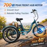MOONCOOL Electric Tricycle for Adults, 350W/500W