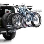 WILDROAD E-Bike Hitch Rack for Car, Quick Release Handle Wobble Free Smart Tilting Bike Rack, Foldable 2-Bike Rack for Standard, Fat Tire and E-Bike, 2-Bike 180 lbs Capacity, Fits 2-inch Receiver