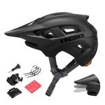 KINGBIKE Mountain Bike Helmet MTB Ebike Helmets for Adults Men Women Professional Trail Enduro XC Cross Country NTA-8776 E-Bike Certified (Matte Black, L)