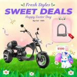 eAhora M1P Electric Trike for Adults, 2000W Brushless Motor 26MPH Electric Tricycle,60V 30AH Fast Charge Battery,F&R Disk Brake, Hydraulics Suspension,3 Wheel Electric Bikes