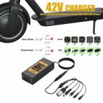 Carsty 42V Electric Scooter Charger UL Certified for 36V Lithium Battery 5 Plugs, Compatible with Gotrax, Jetson, Razor, Voyage, ninebot,Swagtron,Bird,Segway Electric Bike Scooters Ebikes