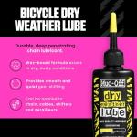 Muc-Off Bio Dry Bike Chain Lube 50ml Wax-Based Formula for Smooth Gear Shifts | Creates Protective Layer and Reduces Friction | Pipette System for Easy Application