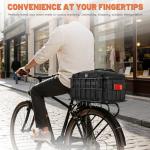 CDYWD Bike Basket Rear for Men Women, Large Bicycle Rack Basket for Adult Bikes with Removable Liner Bag & Waterproof Cover, Heavy Metal Back Cargo Basket for Ebike, Mountain Bike, City Bike, Cruiser