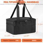 CDYWD Bike Basket Rear for Men Women, Large Bicycle Rack Basket for Adult Bikes with Removable Liner Bag & Waterproof Cover, Heavy Metal Back Cargo Basket for Ebike, Mountain Bike, City Bike, Cruiser