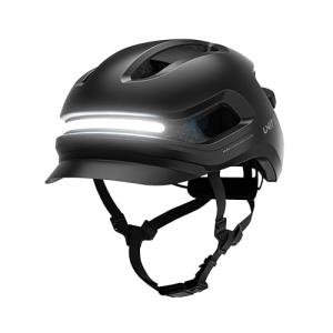 UNIT 1 Aura Smart E-Bike Helmet with MIPS Safety - NTA-8776 Certified for 28mph - Integrated 500 Lumen LED Lights, Crash Detection, Turn Signals and Automatic Brake Light - Blackbird, Medium