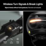 UNIT 1 Aura Smart E-Bike Helmet with MIPS Safety - NTA-8776 Certified for 28mph - Integrated 500 Lumen LED Lights, Crash Detection, Turn Signals and Automatic Brake Light - Blackbird, Medium