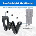 Portable Heavy-Duty Folding Bike Lock with Keys