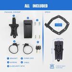 Portable Heavy-Duty Folding Bike Lock with Keys