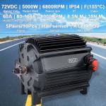 72V Motor Kit 5000W Electric Dirt Bike Motor 6800RPM-Electric Motor for Go Kart 60A with Fardriver Controller, Electric Motor Kit for Bicycle 8.5N.M for Razor Upgrade Kit Pedal Throttle