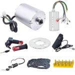 48V Motor Kit 1000W Electric Brushless DC Motor Kit 3500RPM Go Kart Electric Motor 5.1N.M Electric Dirt Bike Motor No Bracket BLDC Motor for Electric Scooter Ebike Controller Ebike Throttle with Key