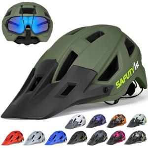 Safuty1st Mountain Bike Helmet for Adults & Youth Lightweight Impact-Resistant with Adjustable Dial & Removable Visor Unisex Helmet for Mountain Biking Bicycle Clcying