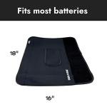 BiKase E-Bike Battery Cover Neoprene Electric Bicycle Battery Cover for Outdoor Riding, Transporting on Car Rack, eBike Battery Cover for Isolating Battery, Waterproof, Dirt Resistant (Medium)