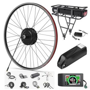 BAFANG 48V 500W/750W Rear Hub Motor Kit - Ebike Conversion Kit for 20"/26"/27.5"/700C Wheels (29er Compatible) with Display & Battery Options | Electric Bike Motor Wheel Kit for Mountain/City Bikes