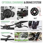 BAFANG 52V 1000W Mid Drive Kit - BBS-HD CAN Bus Motor Electric Bike Conversion Kit with DPC010 Display & 52V 20Ah Battery,Ebike Conversion Kit with 46T Chainwheel for Mountain Bike Road Bicycle