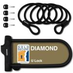 KOHLBURG U-Lock with Highest Security Level 15/15, German Certified - Large 13.5" x 6.7" Heavy Duty Anti Theft Bike u Lock with 67” Steel Cable, 3 Keys, Bracket - ulock for ebike Bicycle & Scooter