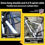 KOHLBURG U-Lock with Highest Security Level 15/15, German Certified - Large 13.5" x 6.7" Heavy Duty Anti Theft Bike u Lock with 67” Steel Cable, 3 Keys, Bracket - ulock for ebike Bicycle & Scooter