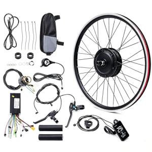 E Bike Conversion Kit – 27.5" Front Wheel Motor Kit with LCD Display & Pedal Assist – Converts Bikes to Electric for Commuting, Leisure, and Outdoor Adventures