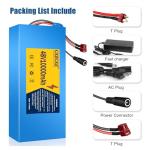 CXZCXZ 48V Ebike Battery, Lithium Battery with XT60 Connector, Compatible with E-Bikes, Scooters, ATVs, Motorcycles and More, for 200-1000W Motor（48V10AH(250W-1000W)