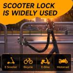 Scooter Lock,Scooter Locks Anti Theft with Scooter Bag,35.8 inch Heavy Duty Electric Scooter Locks,with 3 Key,Bike Locks High Security,Lock for Electric Scooter,E-Bikes,Motorcycles