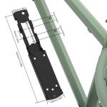 YASCO Hailong Install Plate Ebike Battery Base Bottom Holder for Hailong Electric Bike Battery Mounting Plate Bracket with Connector (Hailong 6 pins)