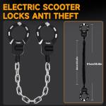 Scooter Lock,Scooter Locks Anti Theft with Scooter Bag,35.8 inch Heavy Duty Electric Scooter Locks,with 3 Key,Bike Locks High Security,Lock for Electric Scooter,E-Bikes,Motorcycles