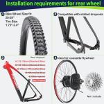 BAFANG 48V500W Electric Motor Kit, Rear/Front Drive Wheel Kit for 20" 24" 26" 27.5" 700C Bicycles, Compatible with Rim & Disc Brakes (100mm/135mm Hub Spacing)