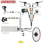 BAFANG 48V500W Electric Motor Kit, Rear/Front Drive Wheel Kit for 20" 24" 26" 27.5" 700C Bicycles, Compatible with Rim & Disc Brakes (100mm/135mm Hub Spacing)
