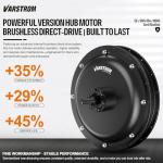 Varstrom 48V 1000W 1500W Rear & Front Hub Motor Kit - Ebike Conversion Kit for 26"/27.5"/28"/29"/700C Front Rear Wheel,Electric Bike Conversion Set with Display & Ebike Battery (Optional)