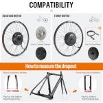 Varstrom 48V 1000W 1500W Rear & Front Hub Motor Kit - Ebike Conversion Kit for 26"/27.5"/28"/29"/700C Front Rear Wheel,Electric Bike Conversion Set with Display & Ebike Battery (Optional)