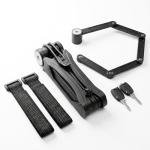 Folding Bike Lock, Compact, Lightweight, Foldable Bicycle Lock with 2 Keys and Mount for E-Bikes, Scooters, Bicycles. Multipurpose Heavy-Duty Foldable Lock to Secure Various Items