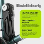 Folding Bike Lock, Compact, Lightweight, Foldable Bicycle Lock with 2 Keys and Mount for E-Bikes, Scooters, Bicycles. Multipurpose Heavy-Duty Foldable Lock to Secure Various Items
