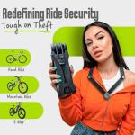 Folding Bike Lock, Compact, Lightweight, Foldable Bicycle Lock with 2 Keys and Mount for E-Bikes, Scooters, Bicycles. Multipurpose Heavy-Duty Foldable Lock to Secure Various Items