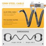 Honszex Electric Scooter Lock, Bike Lock, Cable Lock with 5-Digit Combination, Double Cable Locks Anti-Theft 41 Inch for Electric Scooter, Bike, Bicycle, Electric Scooter Accessories