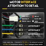 72V 3000W Brushless Motor Kit Max 6700RPM Temperature Sensing Electric DC Motor with 80A 72V Fardriver Controller for Go Kart Electric Motor, Electric Scooter Motorcycle DIY Part(3KW no Bracket)