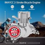 IMAYCC Bike Motor Kit 100cc Motorized Bike Kit 2 Stroke Gas Bicycle Engine Conversion Kit Fit for 26-28" Bikes (100CC Silver)