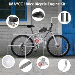IMAYCC Bike Motor Kit 100cc Motorized Bike Kit 2 Stroke Gas Bicycle Engine Conversion Kit Fit for 26-28" Bikes (100CC Silver)