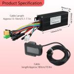 Electric Bike Controller LCD Display Kit, 24V 36V 48V 1000W 1500W 30A 3 Mode Sine Controller LCD Display Kit for Electric Bike Scooter