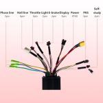 Electric Bike Controller LCD Display Kit, 24V 36V 48V 1000W 1500W 30A 3 Mode Sine Controller LCD Display Kit for Electric Bike Scooter