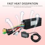Electric Bike Controller LCD Display Kit, 24V 36V 48V 1000W 1500W 30A 3 Mode Sine Controller LCD Display Kit for Electric Bike Scooter