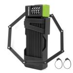 ROCKBROS Folding Bike Lock Combination with Mount Bracket Kit, 4-Digit Combo for Bicycles, Heavy Duty Anti-Theft, Anti-Cut Bicycle Lock,3.94ft (120cm) Length x 0.34 in (8.53 mm)