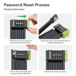 ROCKBROS Folding Bike Lock Combination with Mount Bracket Kit, 4-Digit Combo for Bicycles, Heavy Duty Anti-Theft, Anti-Cut Bicycle Lock,3.94ft (120cm) Length x 0.34 in (8.53 mm)