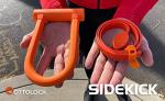 OTTOLOCK Sidekick Compact U-Lock - Heavy Duty Anti Theft Bicycle U-Lock with Keys, Silicone-Coated, Bike Accessories, Orange