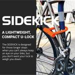 OTTOLOCK Sidekick Compact U-Lock - Heavy Duty Anti Theft Bicycle U-Lock with Keys, Silicone-Coated, Bike Accessories, Orange