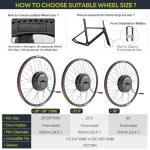 Varstrom 1000W/1500W Ebike Conversion Kit – 48V Front/Rear Wheel Hub Motor Kit for 26"/27.5"/700C Electric Bike, Disc-Brake, Optional Battery & LCD Display for Mountain City Road Bike