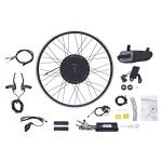 KONKENIE 700C 48V 1000W E-Bike Conversion Kit 28"/29" Front/Rear Wheel E-Bike Cycling Hub Conversion w/Display Brushless Gearless Motor Set for DIY Road Mountain Bike Converting Black (Front Wheel)