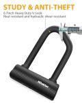 NDakter Motorcycle Chain Locks, Heavy Duty Anti Theft - 18mm Shackle, 4FT x 10mm Thickness Security Chain, Bike U Lock with 3 Keys for Ebike, Escooter, Moped and Gate