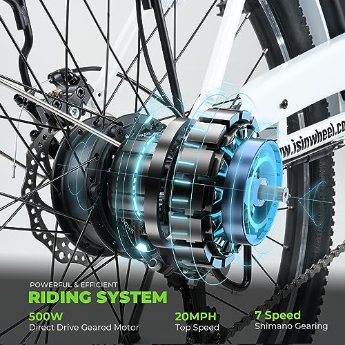 isinwheel 26" 500W Electric Cruiser Bike - 20MPH