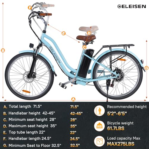Professional 7 Speed City Cruiser eBike